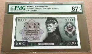 1966�N�I�[�X�g���A 1000�V�����O P147a ���� UNC PMG 67