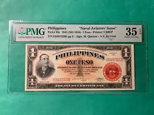 1941�N �t�B���s�� 1�y�\ �����ȔF�� �C�R��s�m�蒠 P-89c PMG VF 35 EPQ