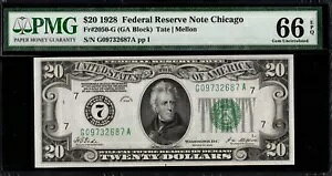 1928�N $20 FRN G09732687A P.M.G #66Q