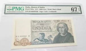 C^ACRV[z[X P102a 1971N RoX 5000L WF UNC PMG 67 ɏさ