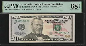 50hD 2017A PMG 68 EPQ UNC Fr #2133-K FRN _XEJT/j[V