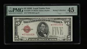 DBR 1928-E $5 ���[�K�� STAR Fr. 1530* PMG 45 �V���A�� *07901492A