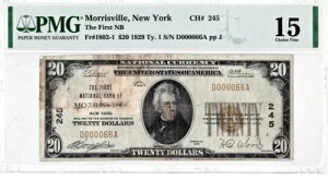 $20 1929 T1 National MORRISVILLE �j���[���[�N NY ���ɒ������u����������3�v�ł��悭�m���Ă���I