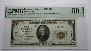 20h 1929N fEFAB InCIB OH ʉݎ ԍ #243 UNC50EPQ PMG
