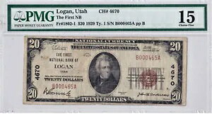 $20 1929 T1 National LOGAN Utah UT�u��W���v�i�i���荢��j�jPMG 15 Choice Fine!