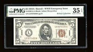 DBR 1934-A $5 FRN �n���C Fr. 2302 PMG 35 EPQ �V���A�� L67876480A
