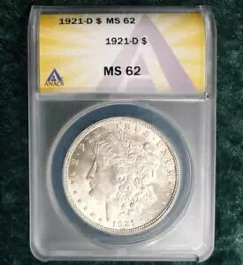 1921 D ANACS MS 62 K݁AAJO 1h