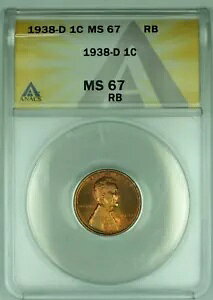 1938-D J[EEB[gEZg 1ZgRC ANACS MS 67 RB (20)