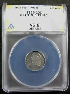 1825�N 10�Z���g ANACS VG8 �ڍׁB�荠�ȉ��i�̃R�C���B(1124001)
