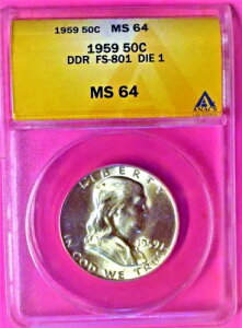 1959 ANACS DDR MS 64 FS-801 tN Vo[ n[t_[I󏭁I