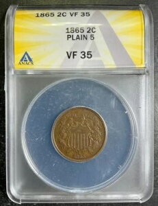 ANACS VF35 1865 2Zgs[X 2c v[ 5 GXe[gtbVF^CvRC A6