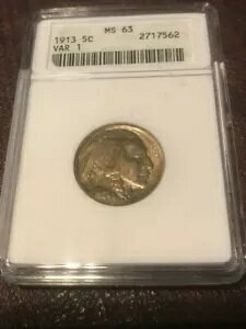 GtECfBAwbh܂̓obt@[5Zg 1913N^CvI ANACS MS63