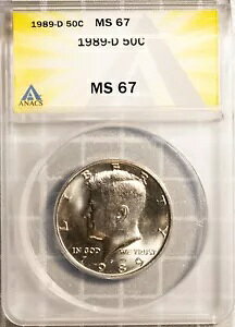 1989-D 50Zg Nbh W F PlfB n[t MS 67 ANACS # 7351655 + {[iX
