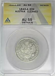 1840-A �I�[�X�g���A 20 �N���C�c�@�[ ANACS 55 �ו��܂ŃN���[�j���O�ς݁A�����ڂ��f���炵�� !!!