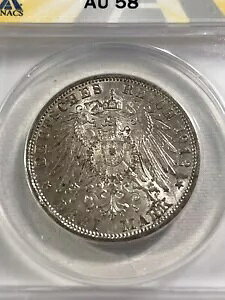 1912-D �h�C�c���B �o�C�G���� 3 �}�[�N ANACS �ɂ�� AU 58 �̕]��