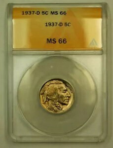 1937-D obt@[jbP 5Zg ANACS MS-66 (A) (WW)