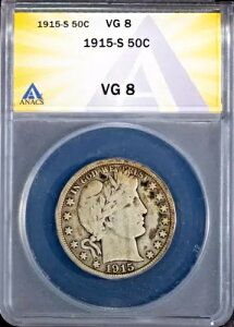 1915-S 50Zg Vo[ o[o[ n[th VG 8 ANACS # 7603464 + {[iX