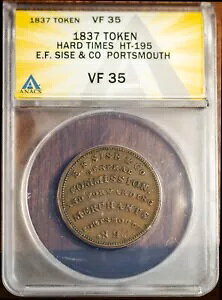 1837 HT-195 Sise & Co. �|�[�c�}�X VF-35 ANACS # 7465154 + �{�[�i�X