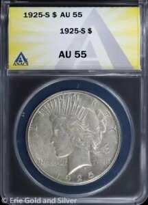 1925-S 1ha ANACS AU 55