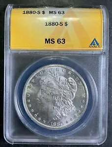 ANACS MS63 1880-S �����K���E�_���[ 1�h�� �G�X�e�[�g �t���b�V�� �x�^�[�O���[�h �T���t�����V�X�R A2
