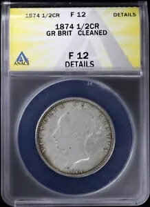 1874N CMX 1/2NE ANACS F 12 ڍ ǎȃOrNgAVo[