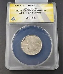 2001 P 25�Z���g ���[�h�A�C�����h �N�H�[�^�[ ANACS AU55 �J�[�u�N���b�v �d��5.43�O���� �덷