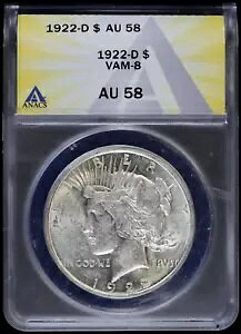 1922-D 1ha ANACS AU 58 | VAM-8