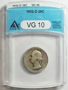 1932-D Vg NH[^[ : ANACS VG10 L[t