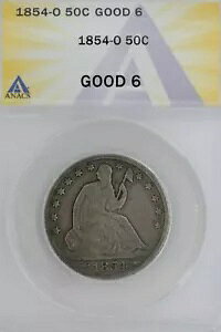 1854-O .50 ANACS G 6 1800�N��̃n�[�t�h���A���R�̏��_���̃n�[�t�h��