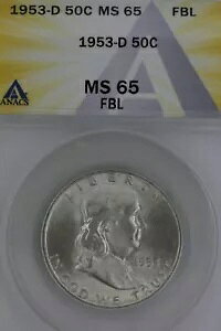 1953-D .50 ANACS MS 65 FBL �t�����N�����n�[�t�_���[�A�x���W���~���n�[�t�A�x���n�[�t