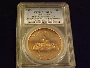 2023年 サン・ミッシェル 1ドル 銅貨 PCGS SP 70 RD