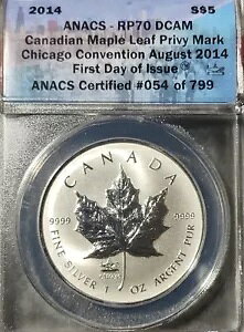 2014 $5 �J�i�_���[�v�����[�t ANACS RP70 DCAM FDOI �V�J�S��� #54 / 799
