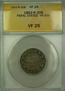 1862-R ���c�� XVII �N 20 �o�C�I�b�L �R�C�� ANACS VF 25