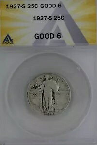 1927-S .25 ANACS G 6 �X�^���f�B���O���o�e�B�N�H�[�^�[�A���o�e�B25�Z���g