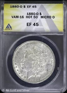 1880-O �����K����� ANACS XF 45 | VAM-16 �z�b�g 50 �}�C�N�� O 0 �E�X��