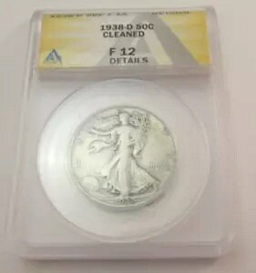 1938-D 50Zg EH[LOEoeB n[th ANACS Fine 12 F12 ڍ׃N[jOς