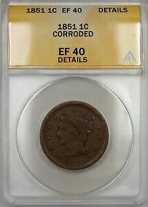 1851�N �҂ݍ��݃w�A ���[�W�Z���g 1�Z���g�R�C�� ANACS EF-40 �ڍו��H���� (A)