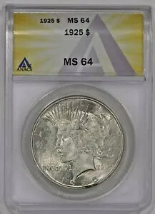 1925N 1h ah ANACS MS64 Cgg[jO