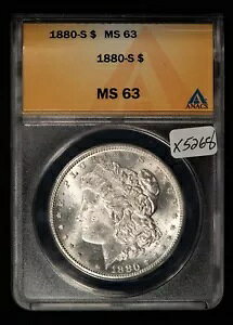 1880-S 1�h�������K����� - ���X�^�[ - ANACS MS 63 - SKU-X5268