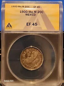 1900�N-Mo�AM 20C ���L�V�R 20�Z���^�{ �V���o�[ - ANACS EF45�i���ɗǍD�ȐF���j