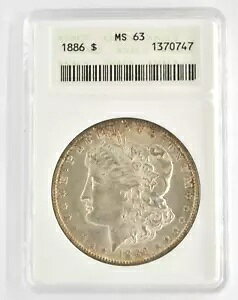 AJO 1886N K 1h 90%  ANACS O[h MS63 XuRC