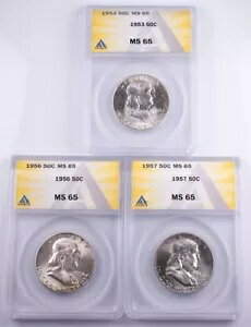 1953NA1956NA1957N tN n[t_[ ANACS MS 65 FVo[ 50Zg 3Zbg