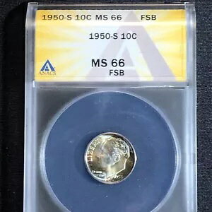 1950�N��̃��[�Y�x���g�E�_�C������ ANACS MS66 FSB �������F�����̈�i �����ڂ�������