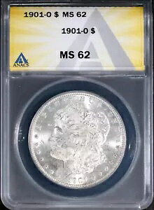 1901-O 1h⃂Kh MS 62 ANACS # 7506359 + {[iX