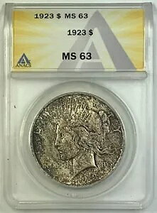 1923N s[XVo[ 1hd g[ ANACS MS 63 A