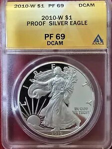 2010-W �A�����J�� �V���o�[ �C�[�O�� PF69 DCAM �E���g�� �J���I ANACS �F��B���ɔ�����!!!