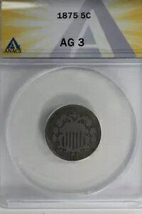 1875 .05 ANACS AG 3 V[hjbPAt@[XgjbP