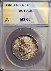1964-D PlfB Vo[ n[t 50Zg - MS66 ANACS - 艿 125h