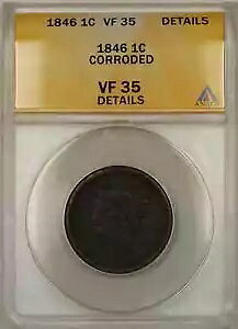 1846�N �҂ݍ��݃w�A ���[�W�Z���g 1�Z���g�R�C�� ANACS VF 35 �ڍו��H����