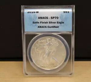 ANACS 2014-W SP70 S$1 Tedグ 1IX .999 Vo[ 1hC[O *